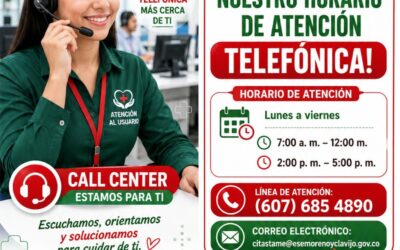 NUEVO HORARIO DE ATENCIÓN CALL CENTER